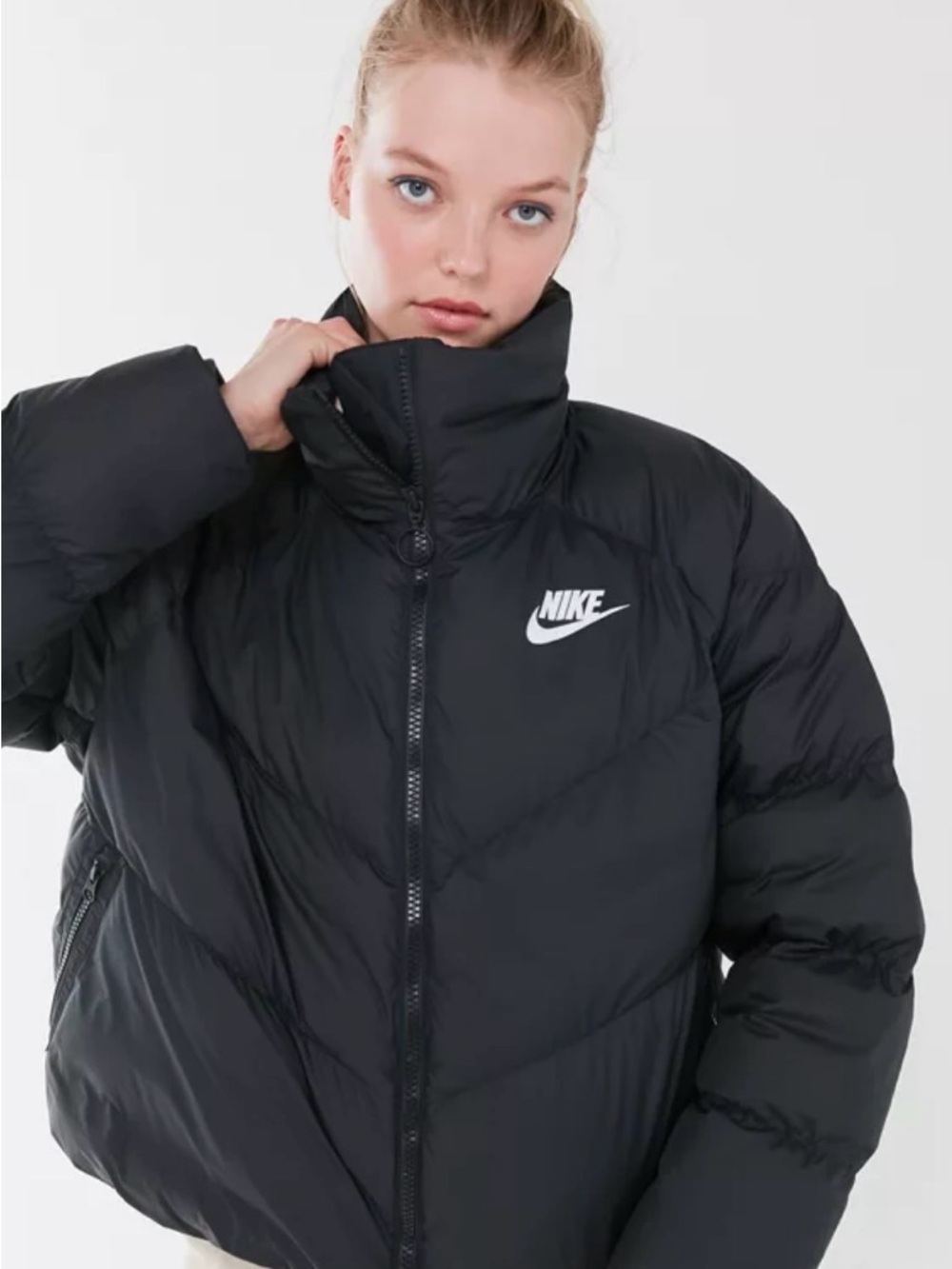 NIKE Black Bomber Puffer